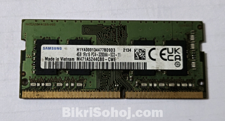 SAMSUNG 4GB 3200MHz Laptop RAM